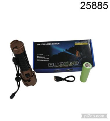 Imagen de LINTERNA CON RECARGA USB Y BATERIA 3.26